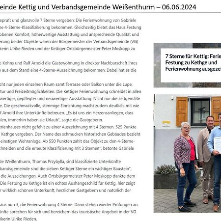 4-Sterne Zertifizierte Ferienwohnung Festung Zu Ketghe - Naehe Koblenz Fuer Urlaub Und Arbeit Kettig Exterior foto